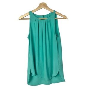 Boutique Turquoise High Neck Sleeveless Tank Top S